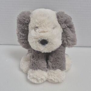 Jellycat Smudge Puppy Plush Dog Toy - Cream and Gray NWT
